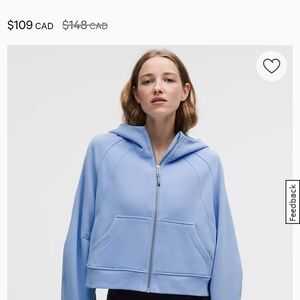 Lululemon NWT Cropped Full Zip